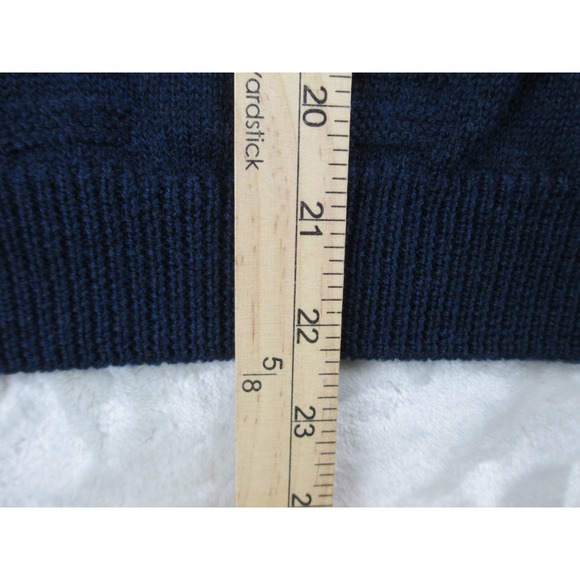 Dalmine Uomo Sweater Mens Medium Blue Italy Wool Patchwork Pullover Casual - Picture 7 of 9